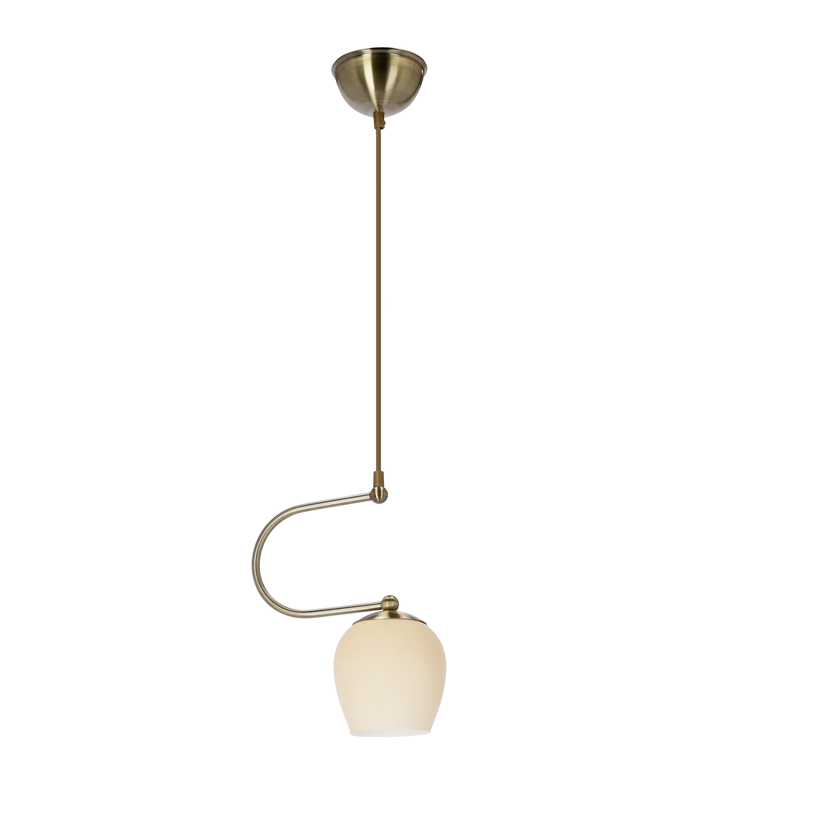 Lampa wisząca Serano kremowy klosz mosiężno-złota 1xE27x60W IP20 Candellux