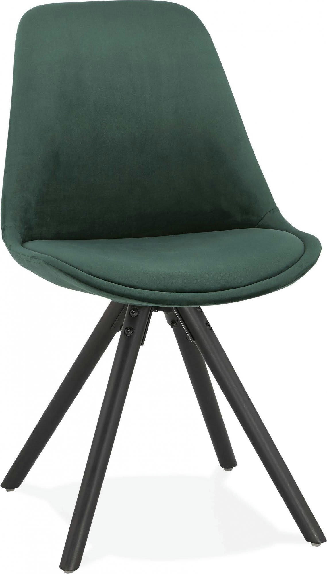 JONES - Chaise Tissu Vert H. assise 46 cm rembourré