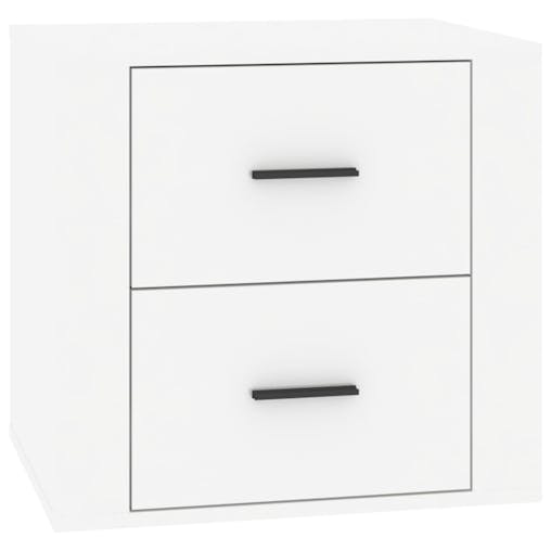 NNEVL Bedside Cabinet High Gloss White 50x39x47 cm