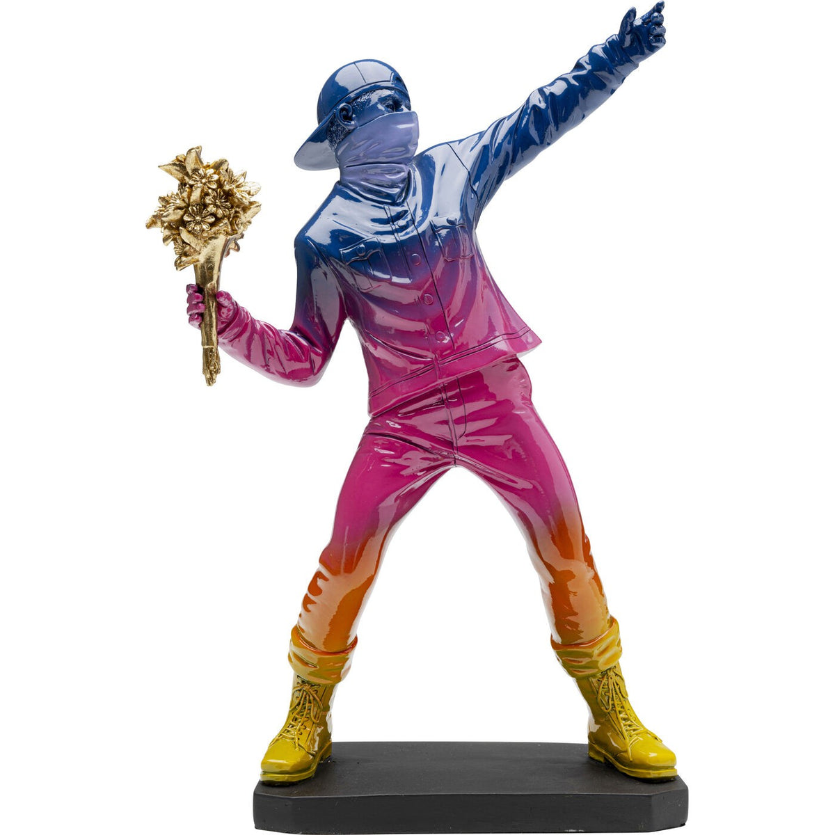 Kare Design Woonaccessoires straatkunst regenboog boeket goud