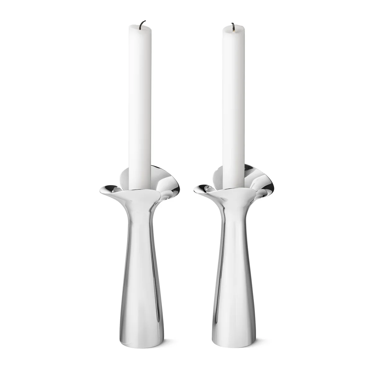 Georg Jensen - Bloom Botanica Kerzenhalter 2er-Set, Edelstahl