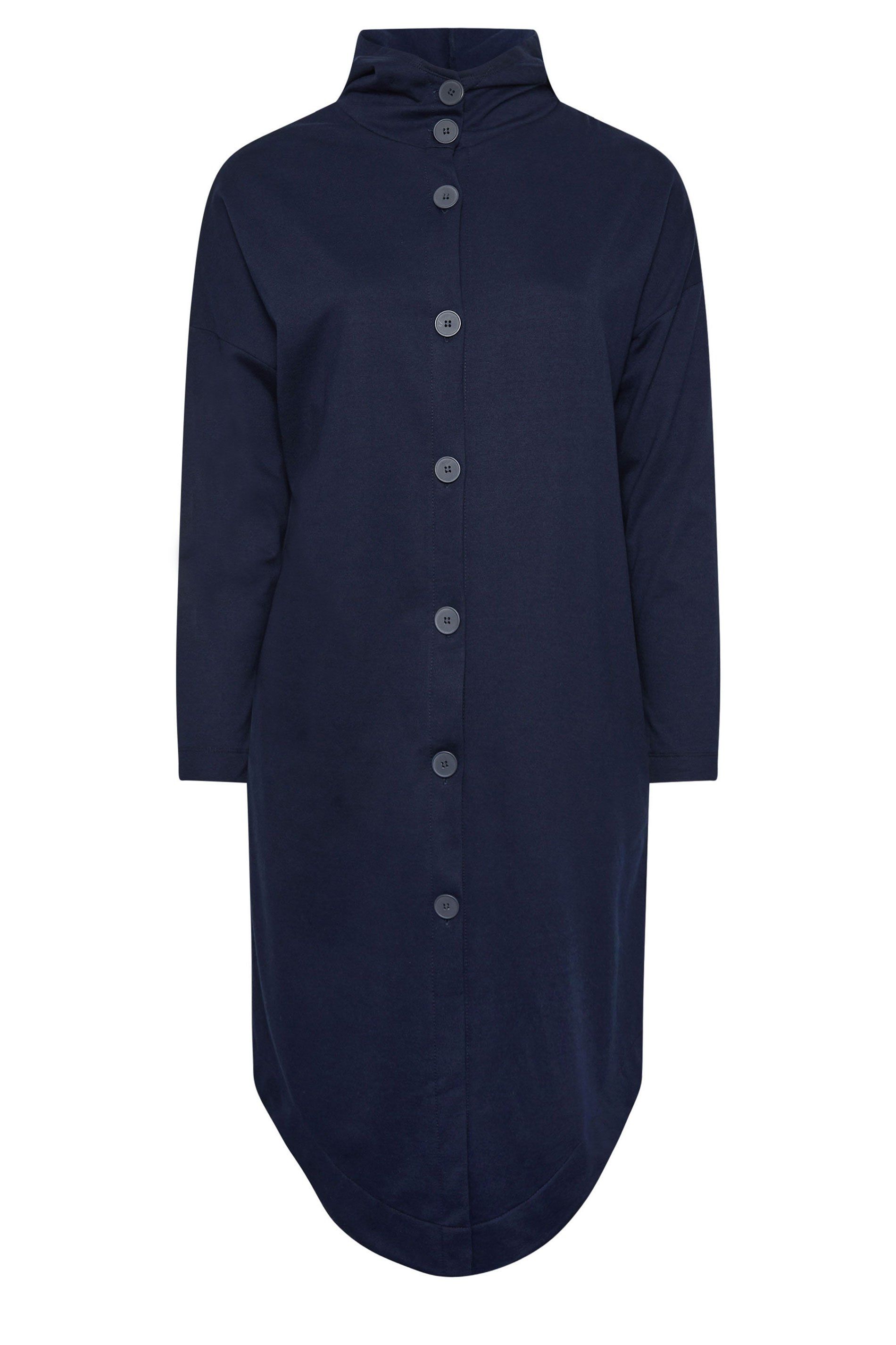 Yours Buttoned Through Hooded Maxi Jacket
