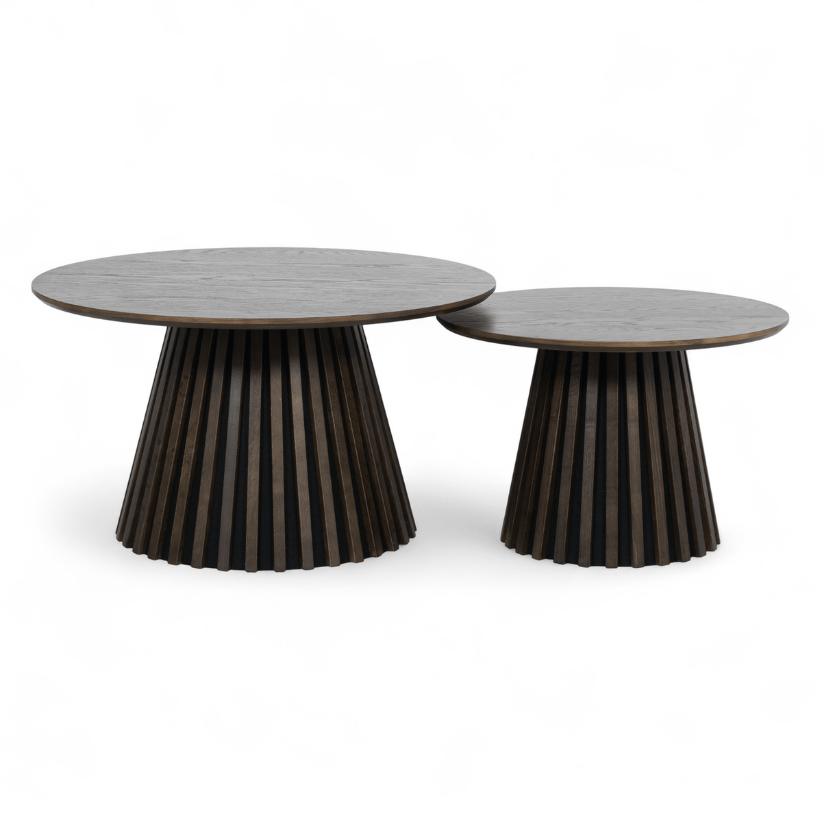 Furnhouse salontafel set Svendborg - Gerookt eikenhout - Ø 60/80 cm