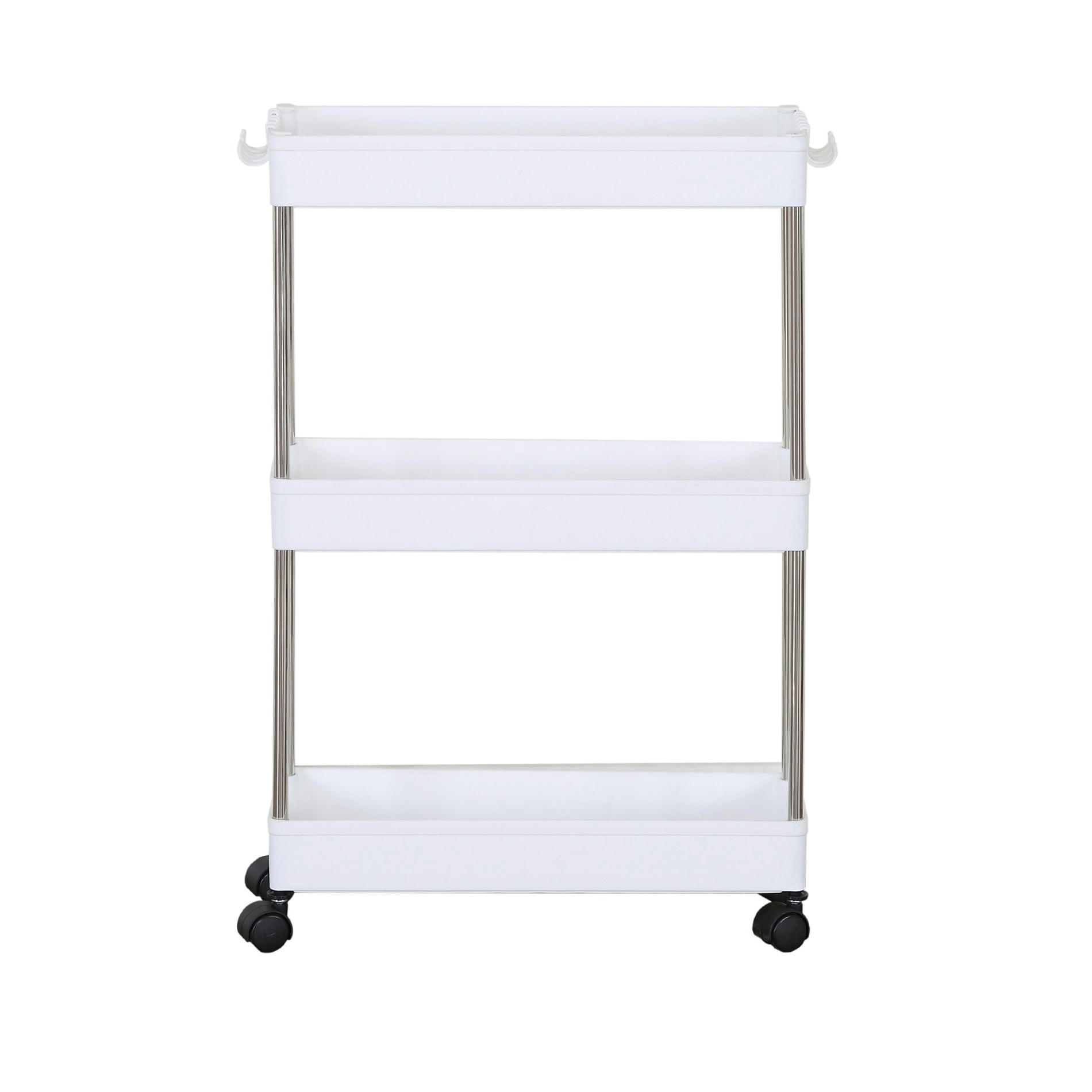 EASY LIFE - Chariot cuisine avec roues 40x13x60 cm en plastique blanc