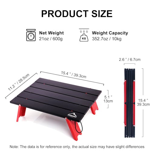 NNEOBA Camping Folding Table &ndash; Portable Outdoor Foldable Desk