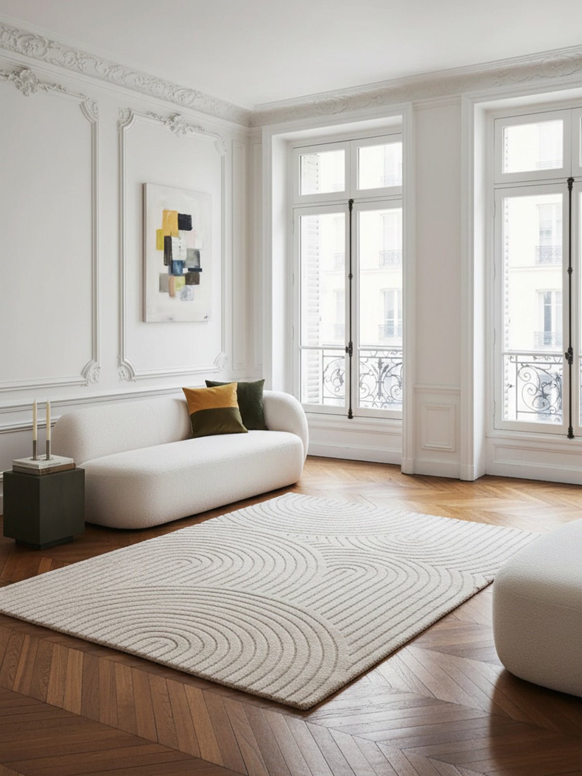 AFK Living vloerkleed Groove - reliëfeffect - beige