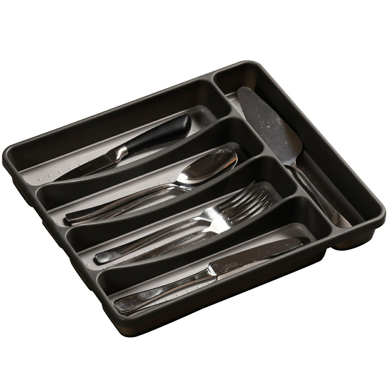 Organizer na sztućce 32x30 cm wkład na sztućce szary
