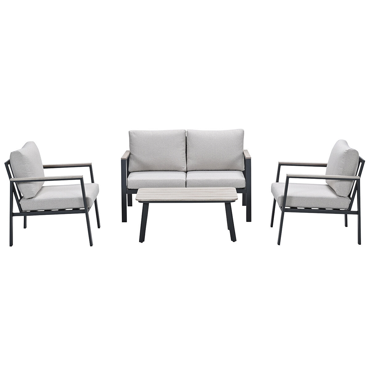 Garden Impressions Loungeset Solea 4-delig - donker grijs
