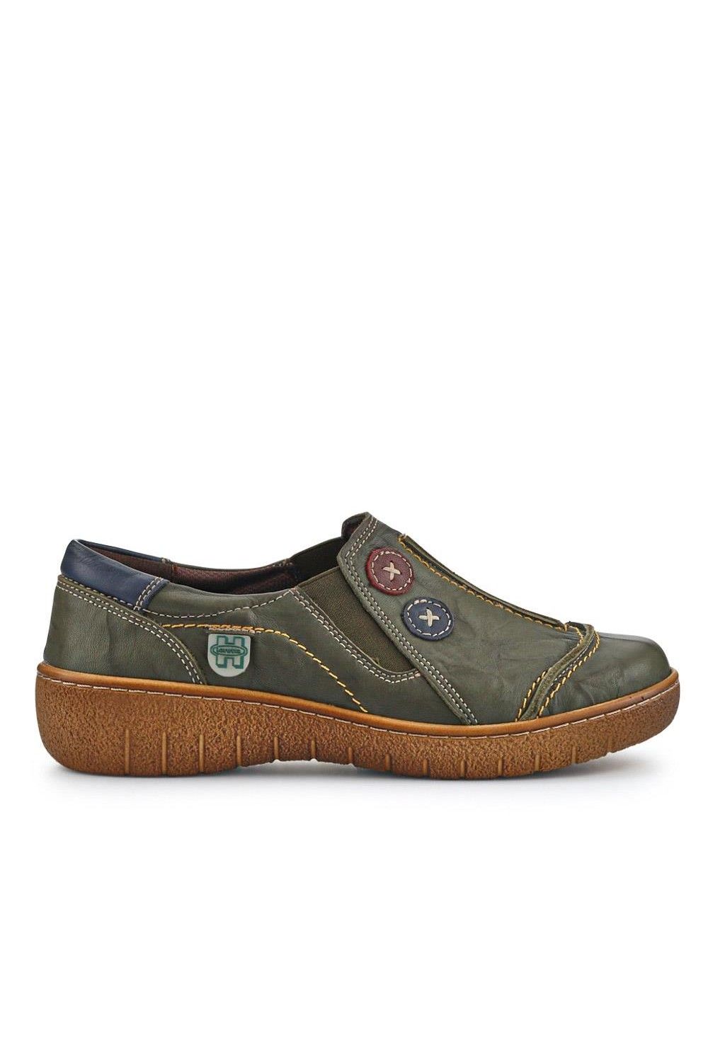 Pavers Elasticated Leather Slip-On Shoes