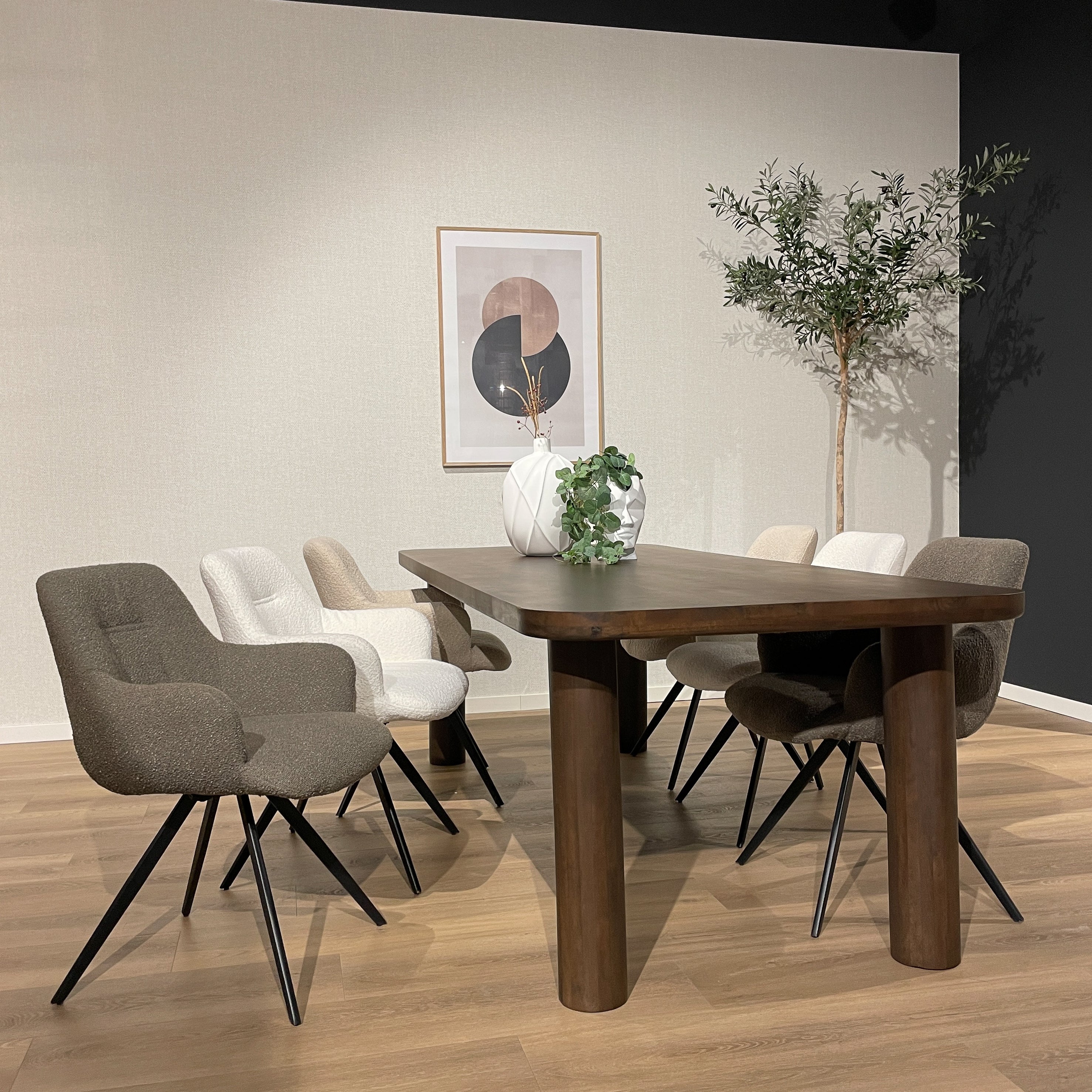 Livingfurn - Eetkamertafel Badou 240cm - Mangohout