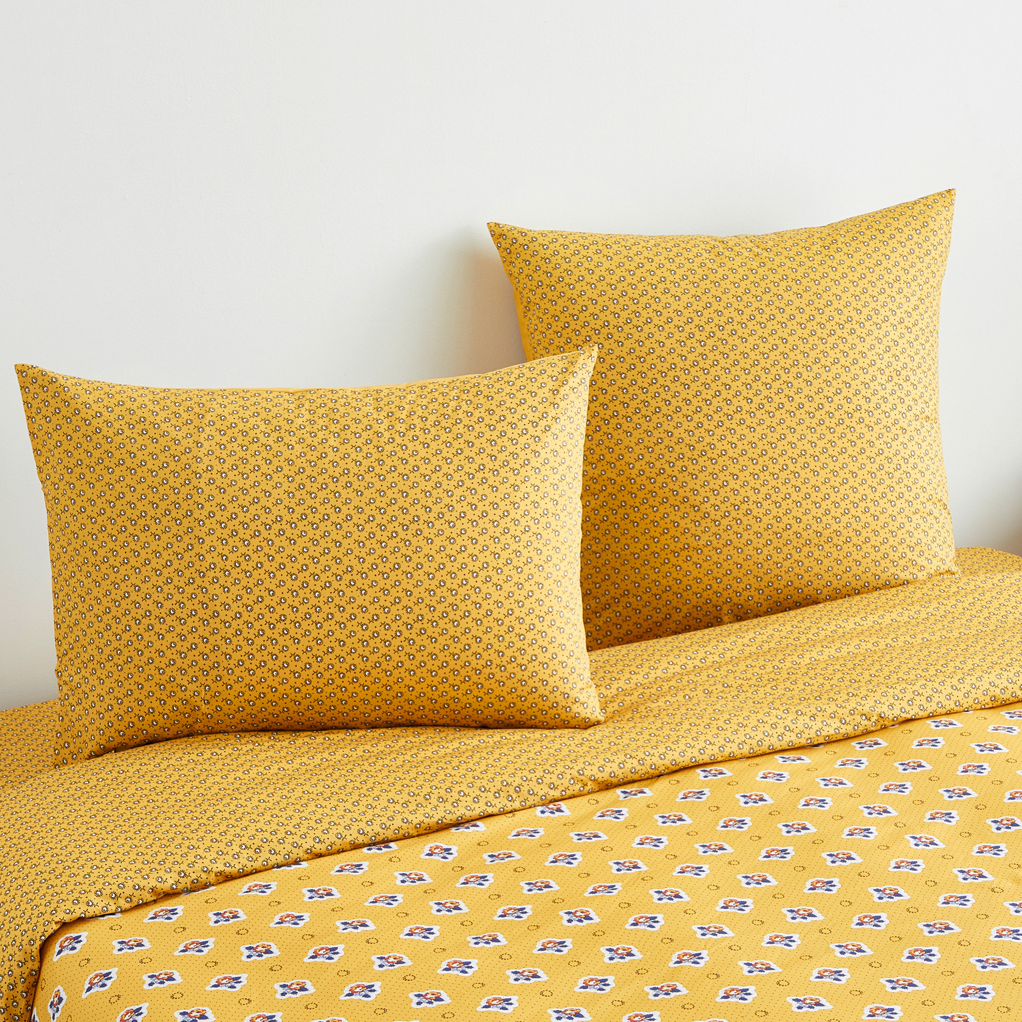 Taie d'oreillerPompadour jaune