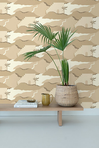ESTAhome papier peint maisons méditerranéennes beige 50 x 900 cm