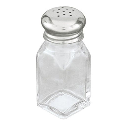 12 x Glass Salt and Pepper Shakers Square 60ml