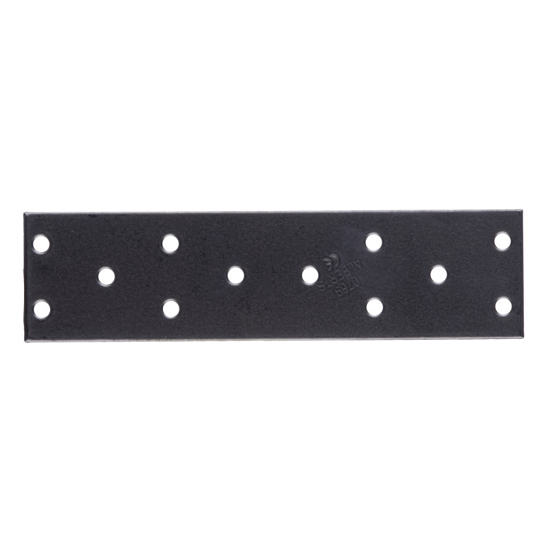 Plaque d'assemblage en acier noire 155 x 40 mm ALBERTS