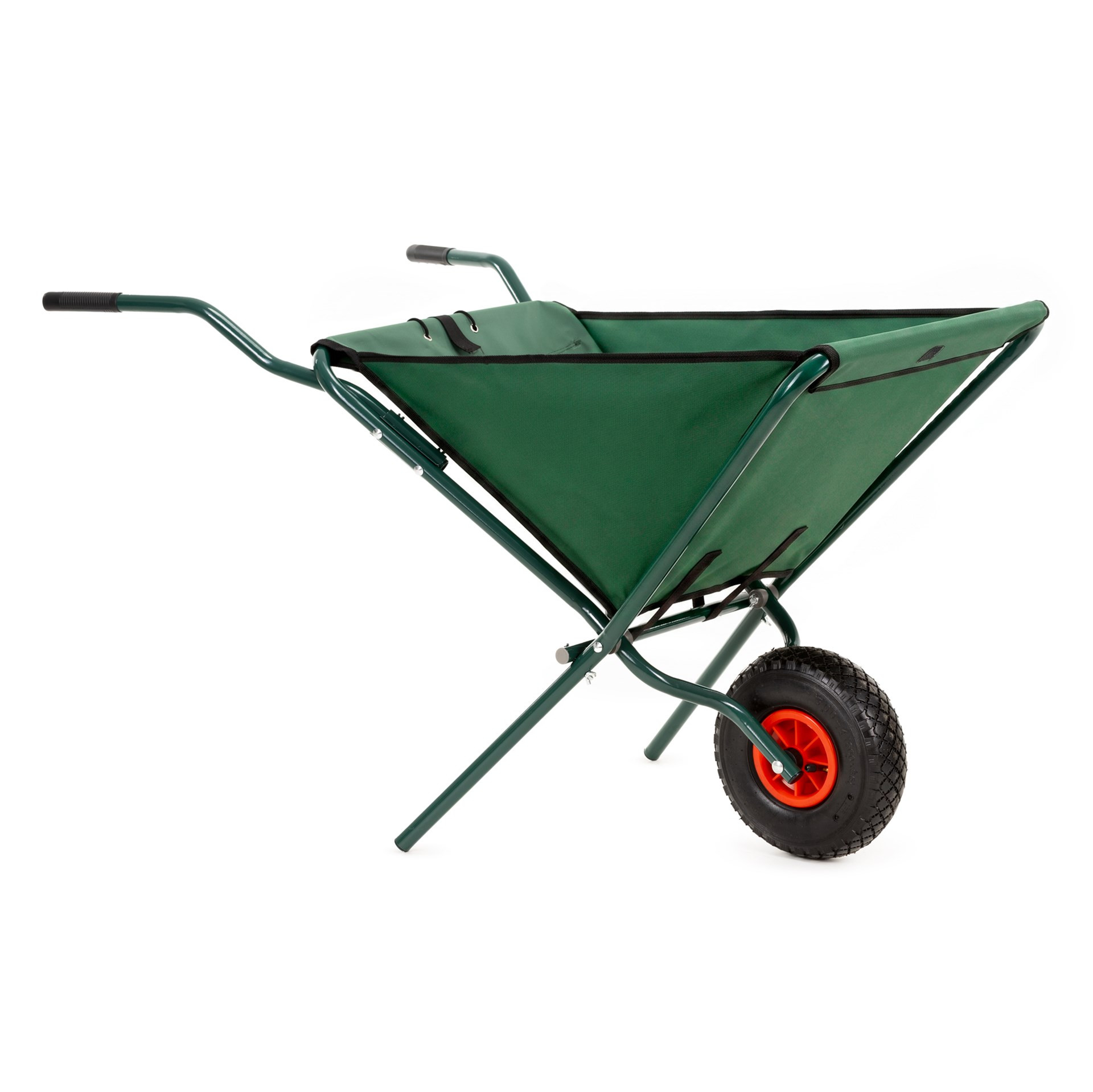 Taczka ogrodowa składana 50 L stalowa 116 x 64 x 65 cm lekki wózek