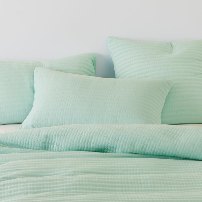 Oakley Mint Blue Quilted Quilt Cover Separates