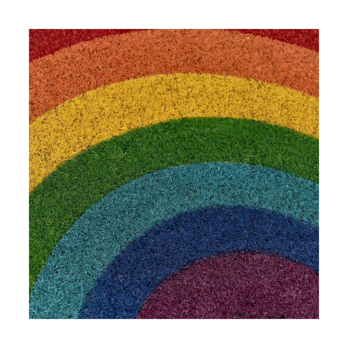 - Paillasson coco multicolore arc-en-ciel 60x40x1,5cm