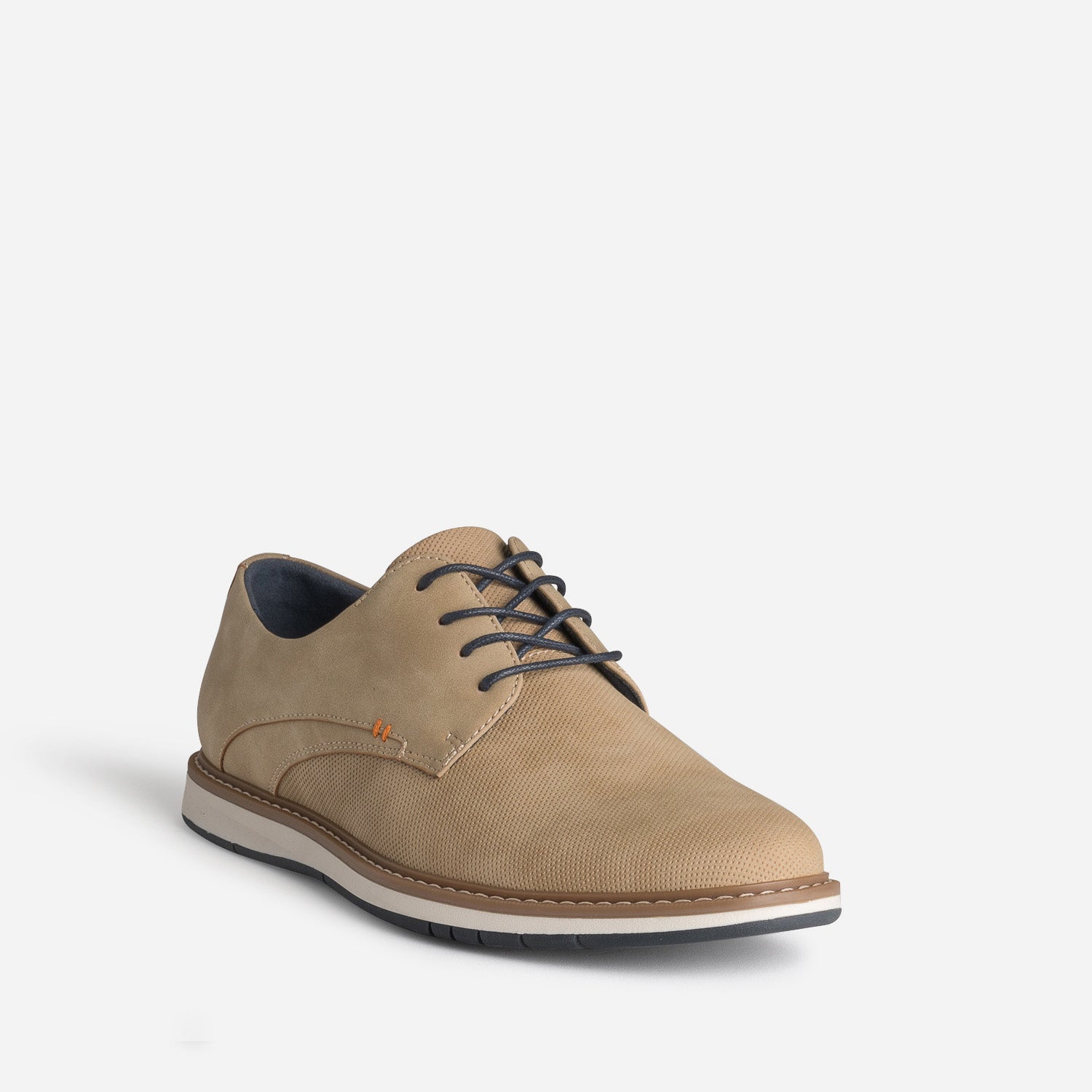 Derby confort beige embossé