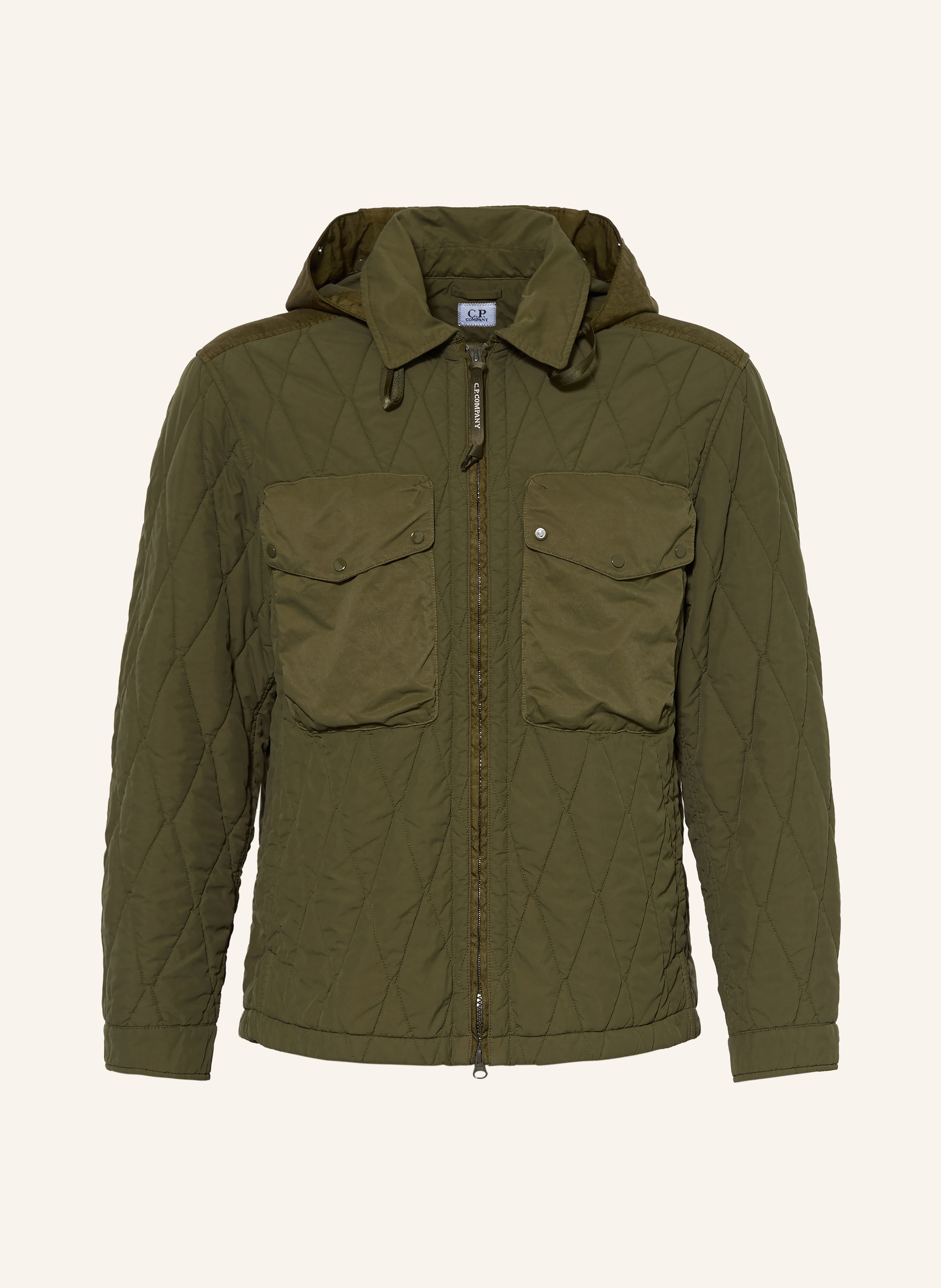 C.P. COMPANY Steppjacke mit abnehmbarer Kapuze