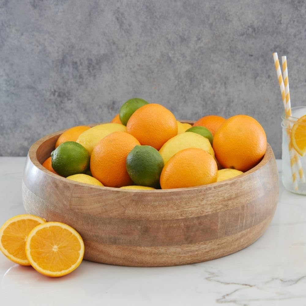 Large Wooden Bowl for Party, Catering, Weddings and Restaurants, 15 Inch Wide