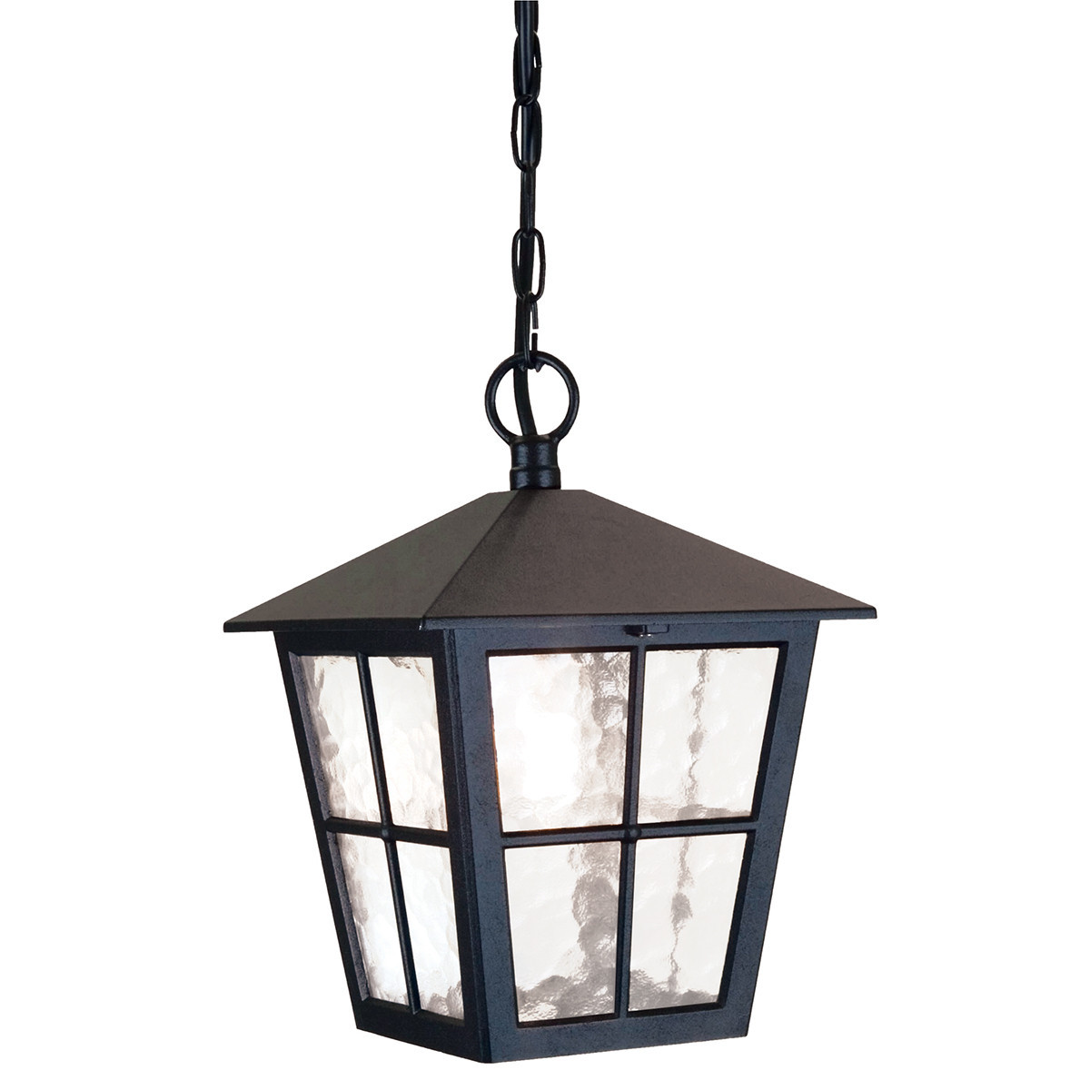 Lampa sufitowa Canterbury czarno-przezroczysty 1xE27x60W IP43 Elstead