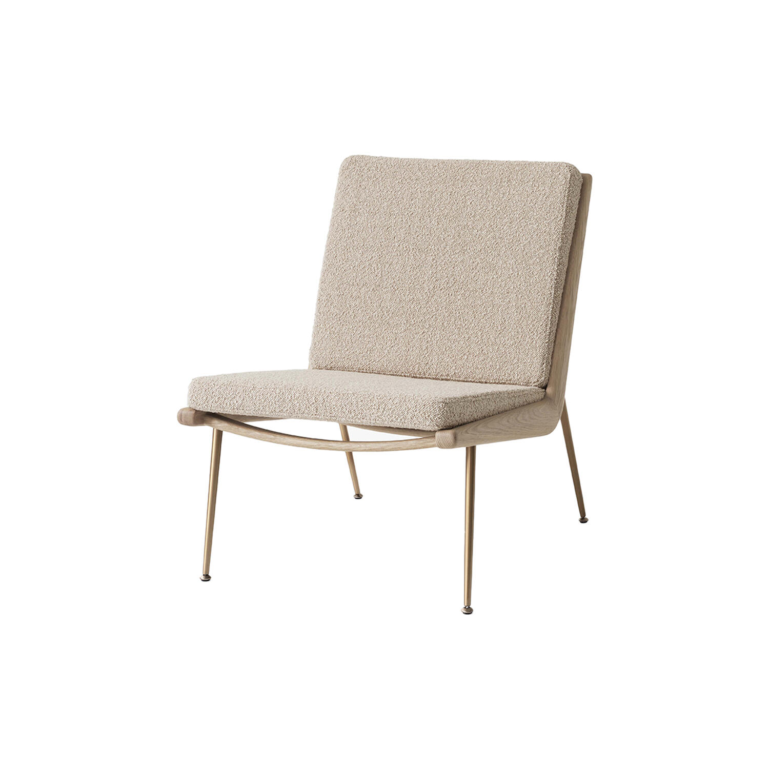 Boomerang HM1 loungestol, Karakorum 003/messing/s&aelig;bebehandlet eg