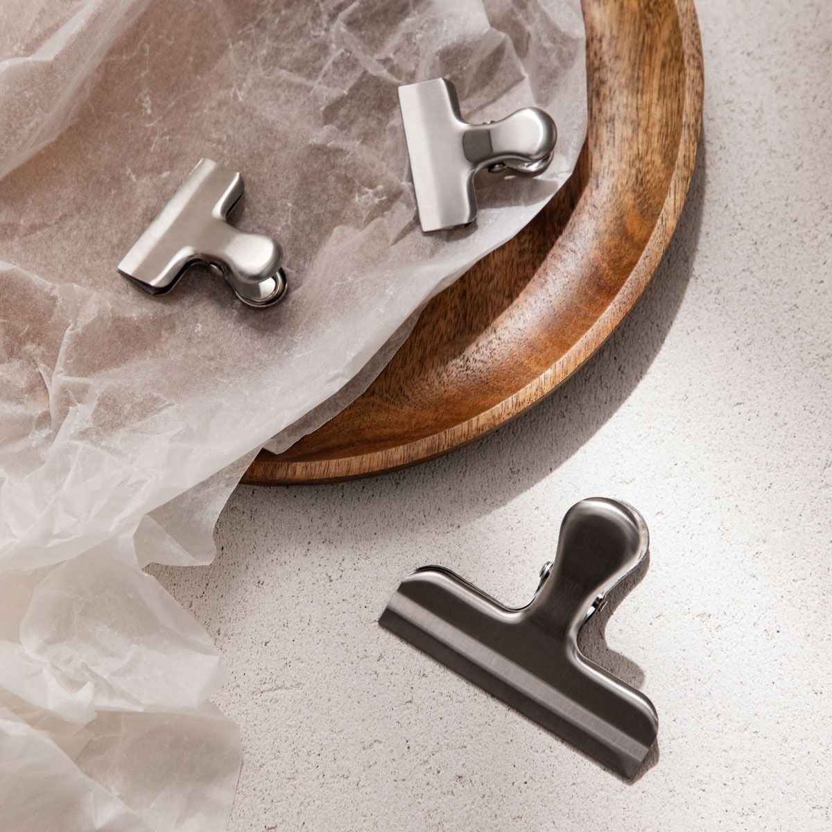 Zestaw klipsów ONTARIO srebrnych 3 szt.