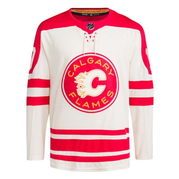 Jonathan Huberdeau Calgary Flames adidas 2023 NHL Heritage Classic Primegreen Authentic Player Jersey – Cream