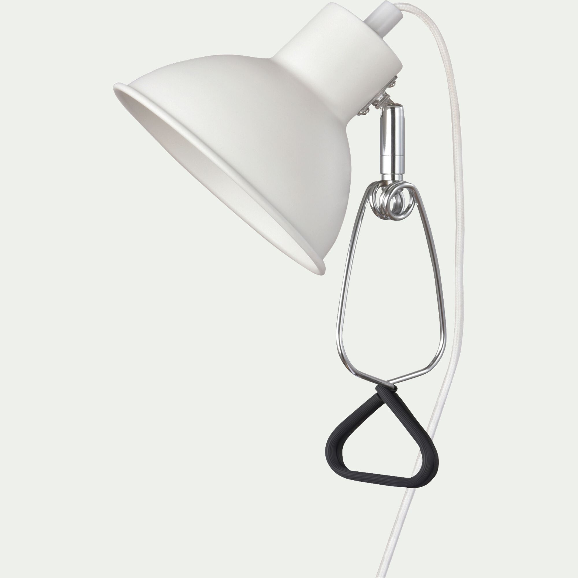 LONEA - Lampe de bureau à clipser en acier H31cm - blanc