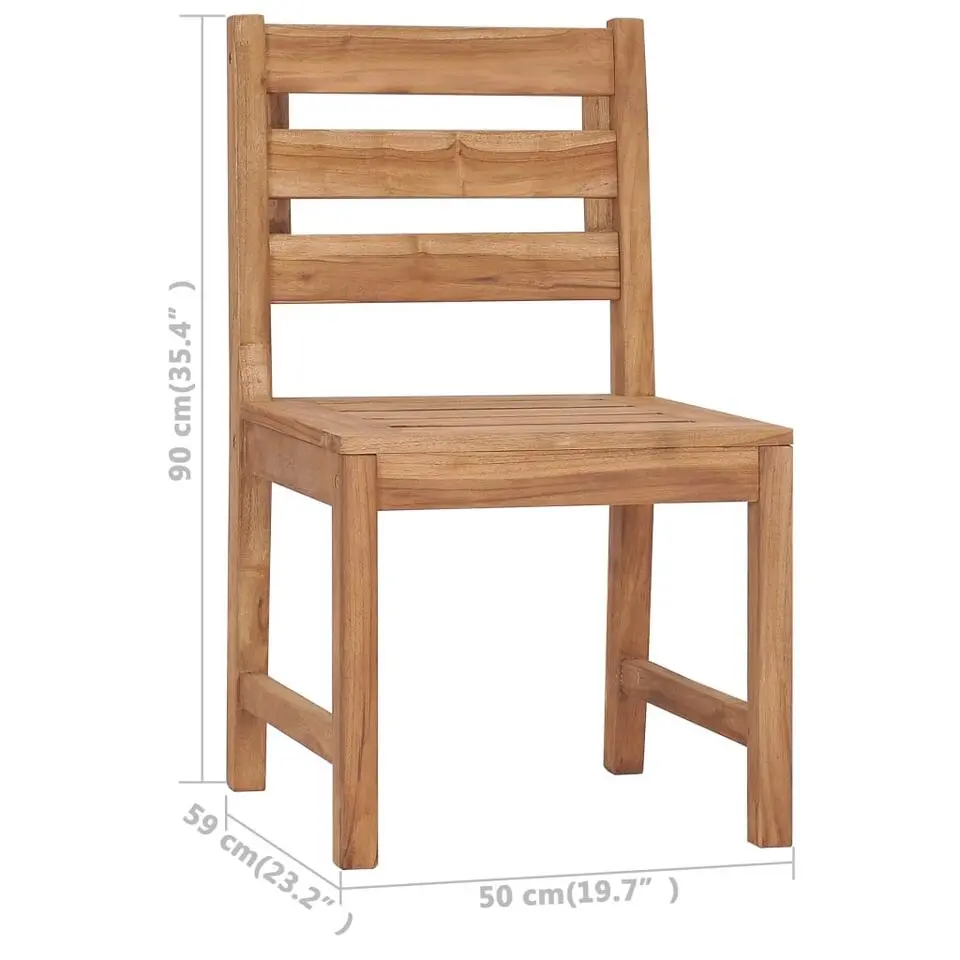 vidaXL - Tuinstoelen - Bruin - Teakhout - 2 stuks