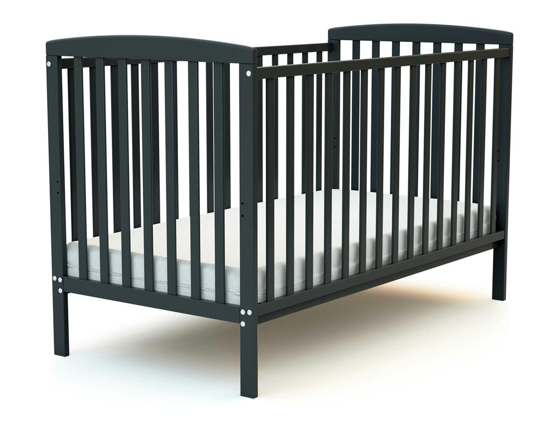 CONFORT - Lit bébé 70x140 gris graphite