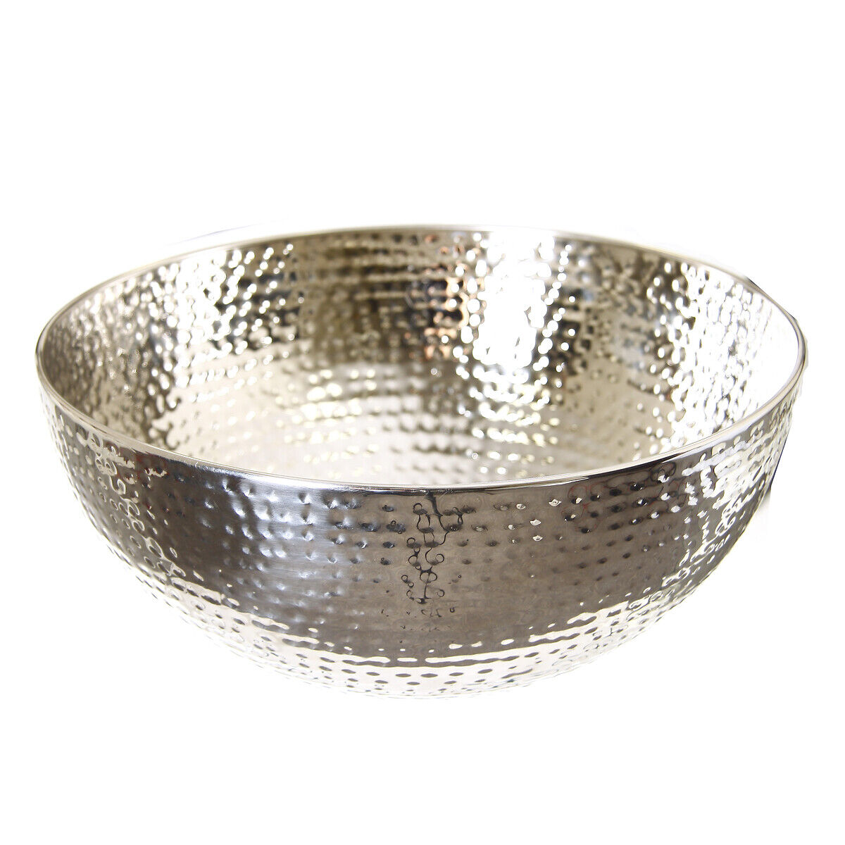 Saladeira em inox martelado 29cm