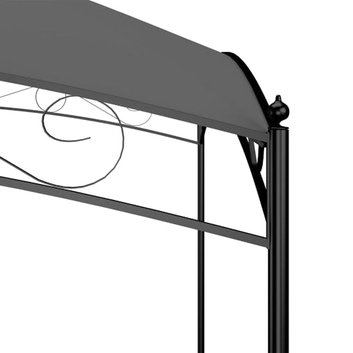 NNEVL Gazebo 3x3x2.65 m Anthracite 180 g/m&sup2;