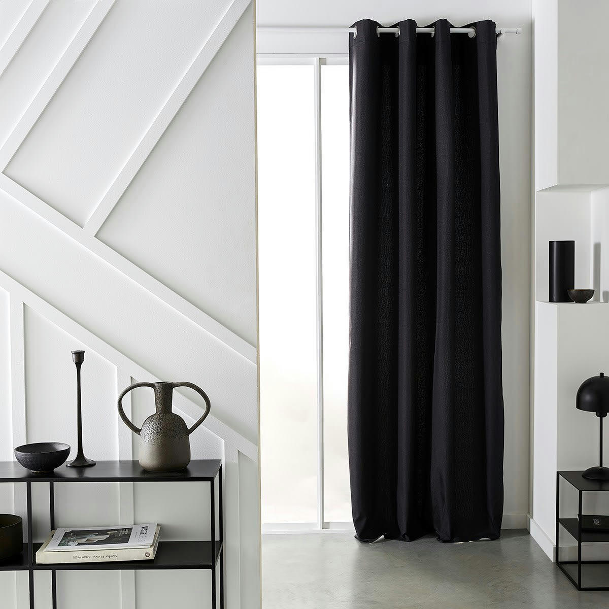 - Rideau isolant en Polyester Gris anthracite 140x240 cm