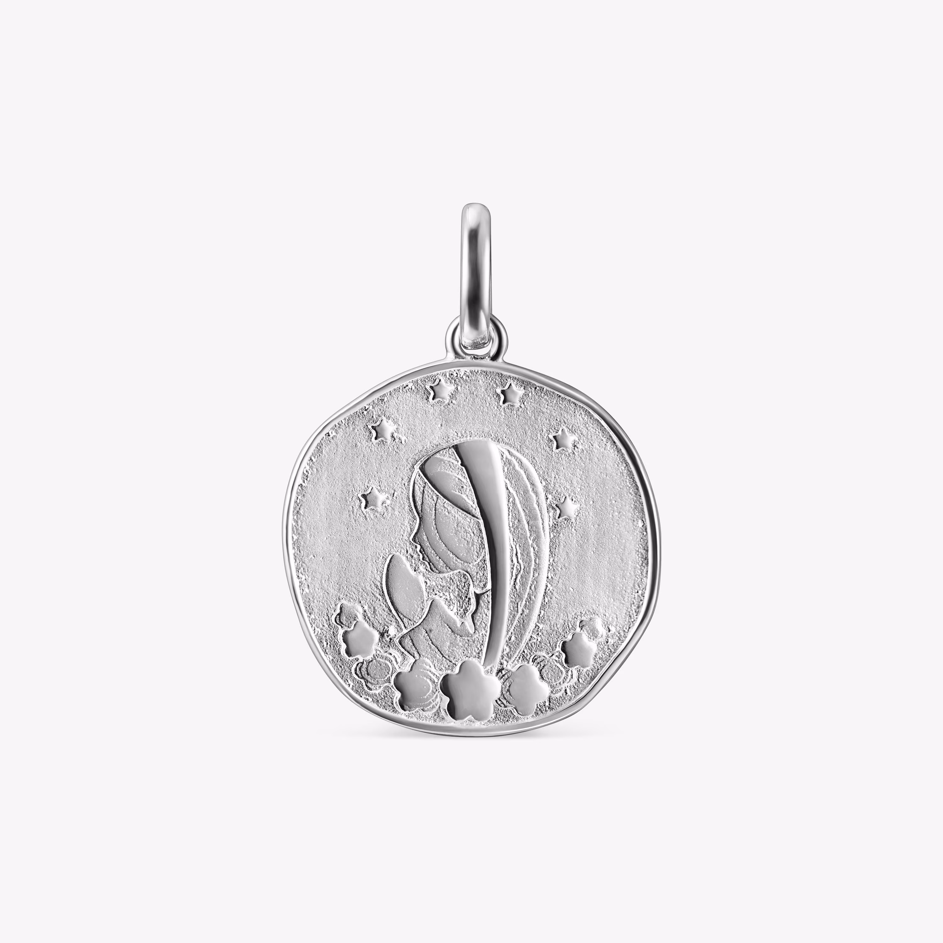 Colgante Virgen María de plata Devoción