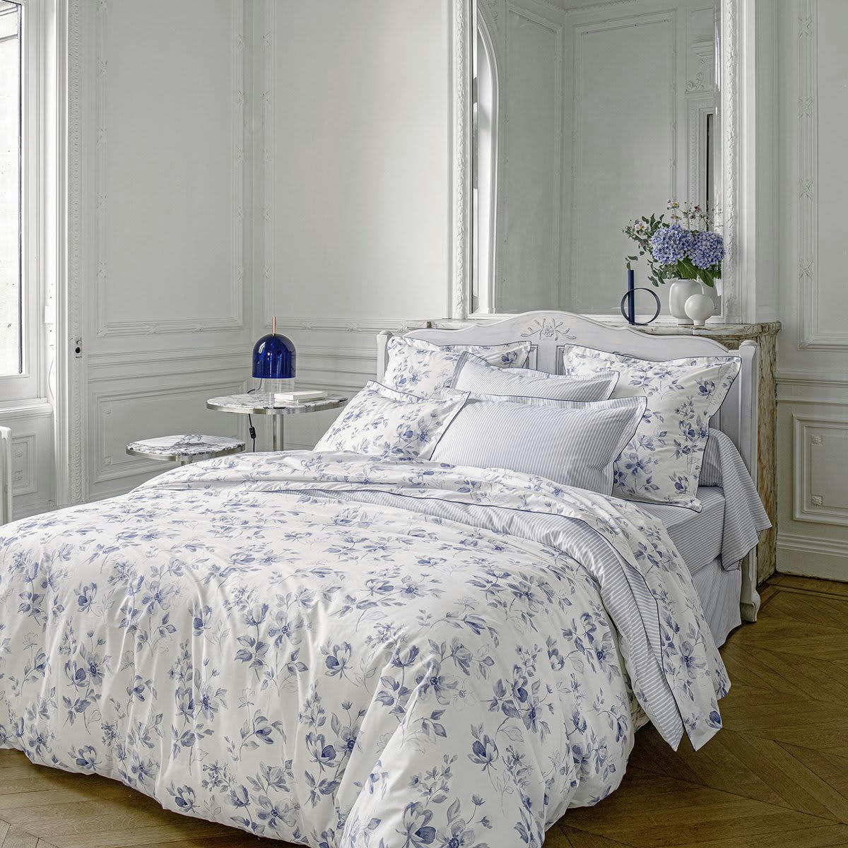 PASSÉ PRÉSENT - Housse de couette coton blanc 140x200 cm