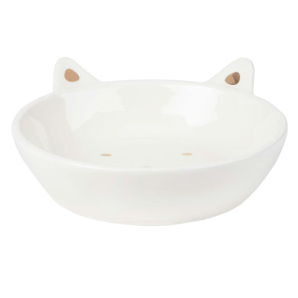 MIAOU - Coupelle chat en grès blanc