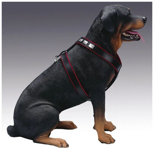 Hunde-Geschirr »Modern Art«, Größe: 65-75 cm, Rindsleder, schwarz