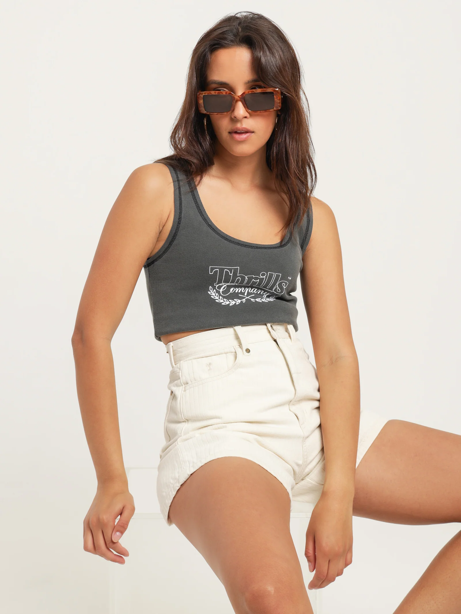 Speed Needs Crop Rib Singlet