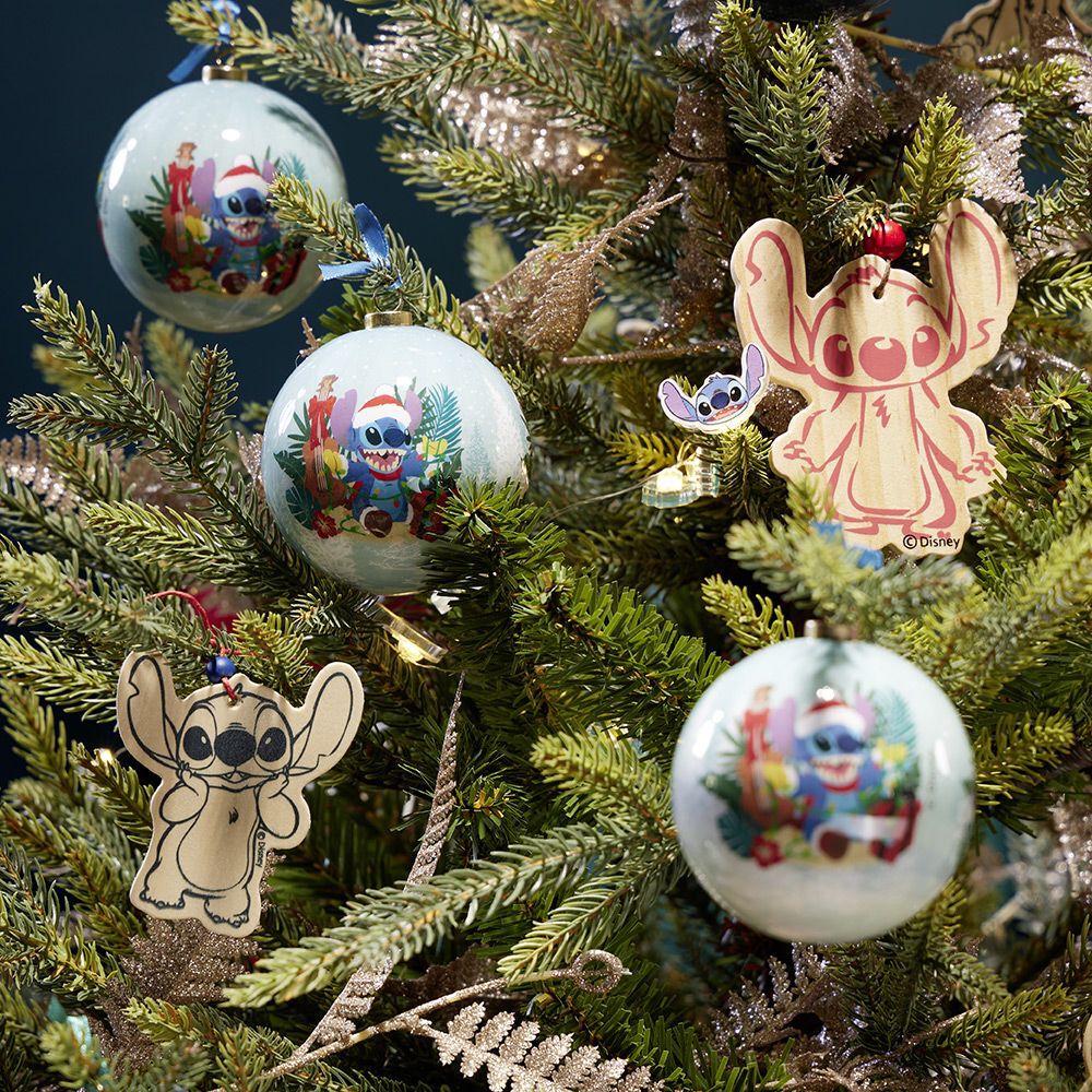Boule de No&euml;l Disney Stitch bleu Ø7,5cm