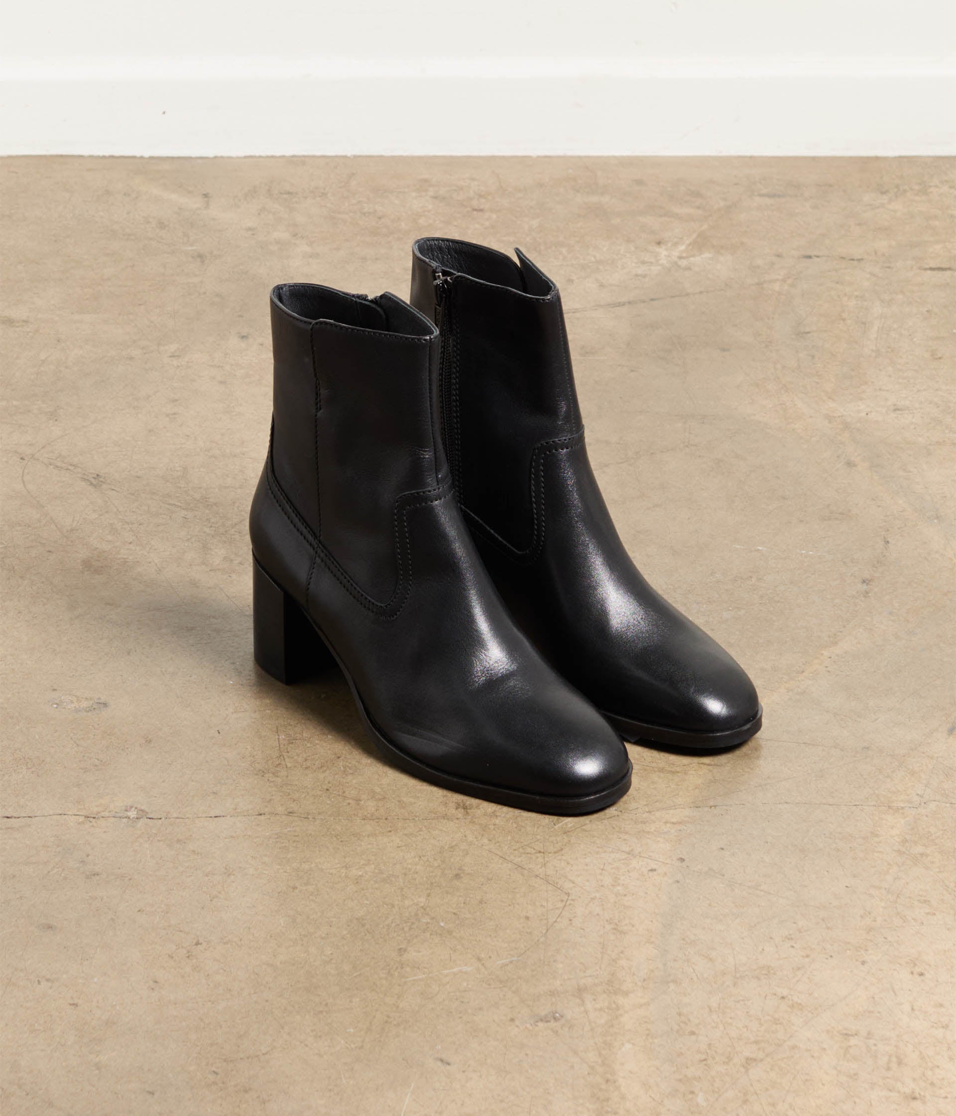 Boots en cuir noir Rusty
