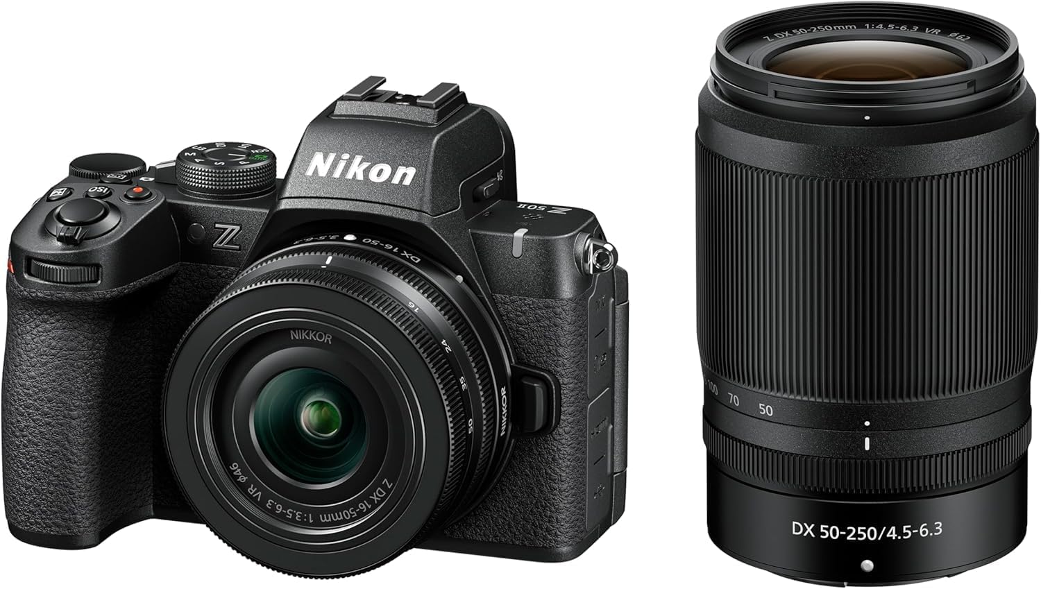 Nikon Z50 II with Two Lenses | Compact mirrorless Stills/Video Camera with Easy Color presets and Wireless Photo Sharing | USA Model