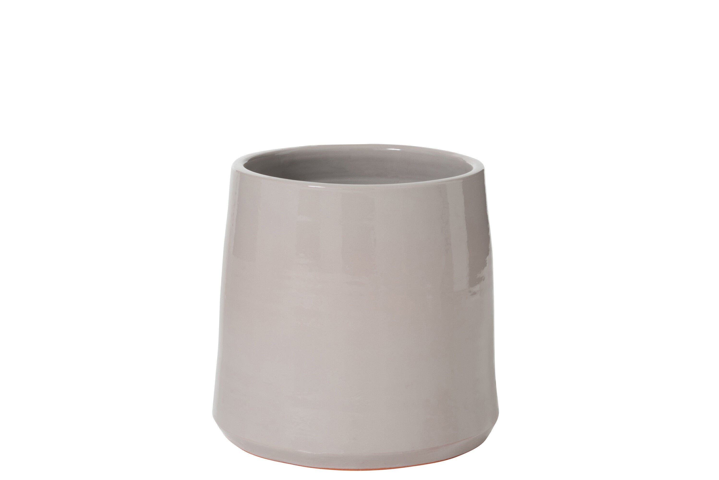 J-Line bloempot Rond - keramiek - grijs - large - Ø 29 cm