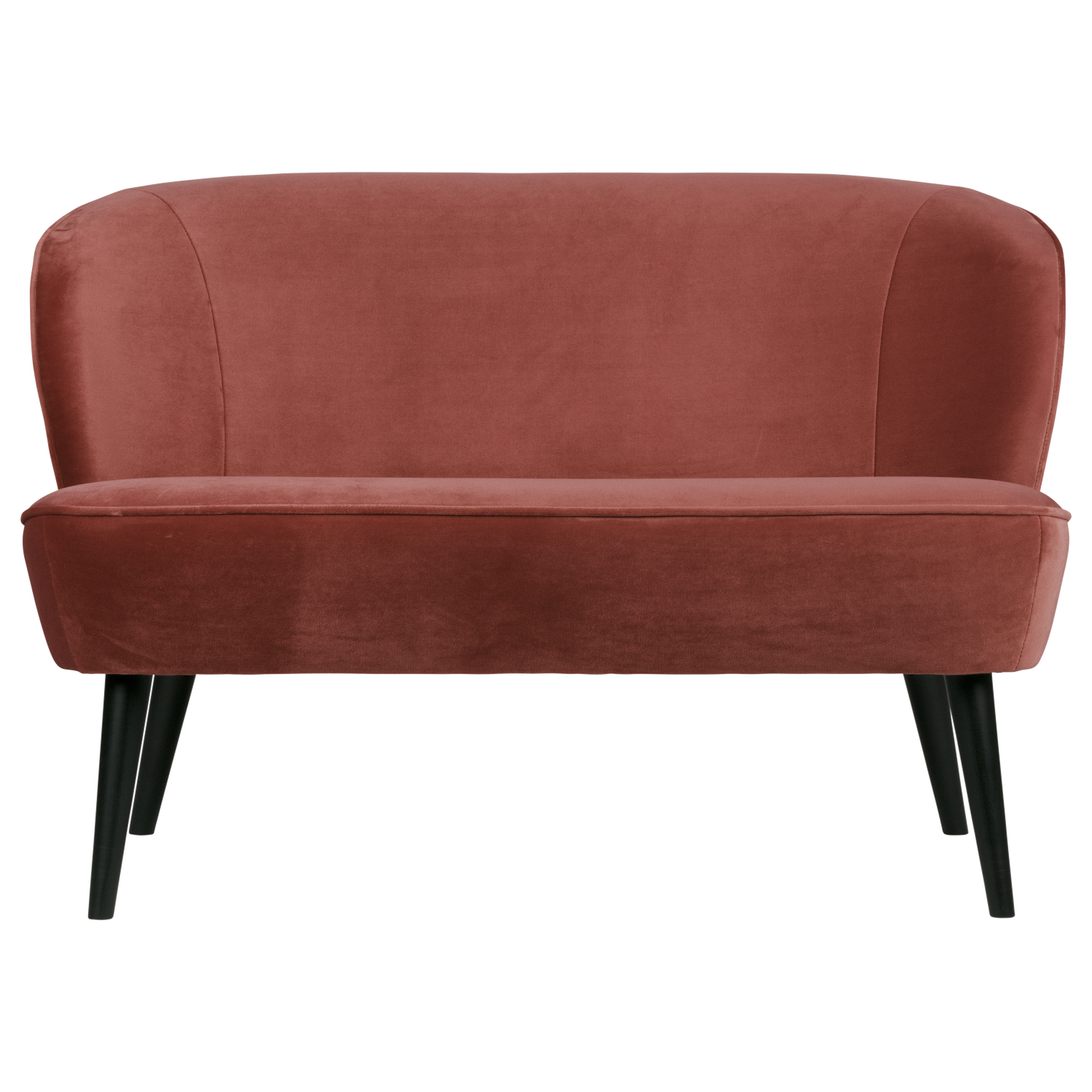 WOOOD bankje Sara - Velvet - Bordeauxrood - 73x110x72