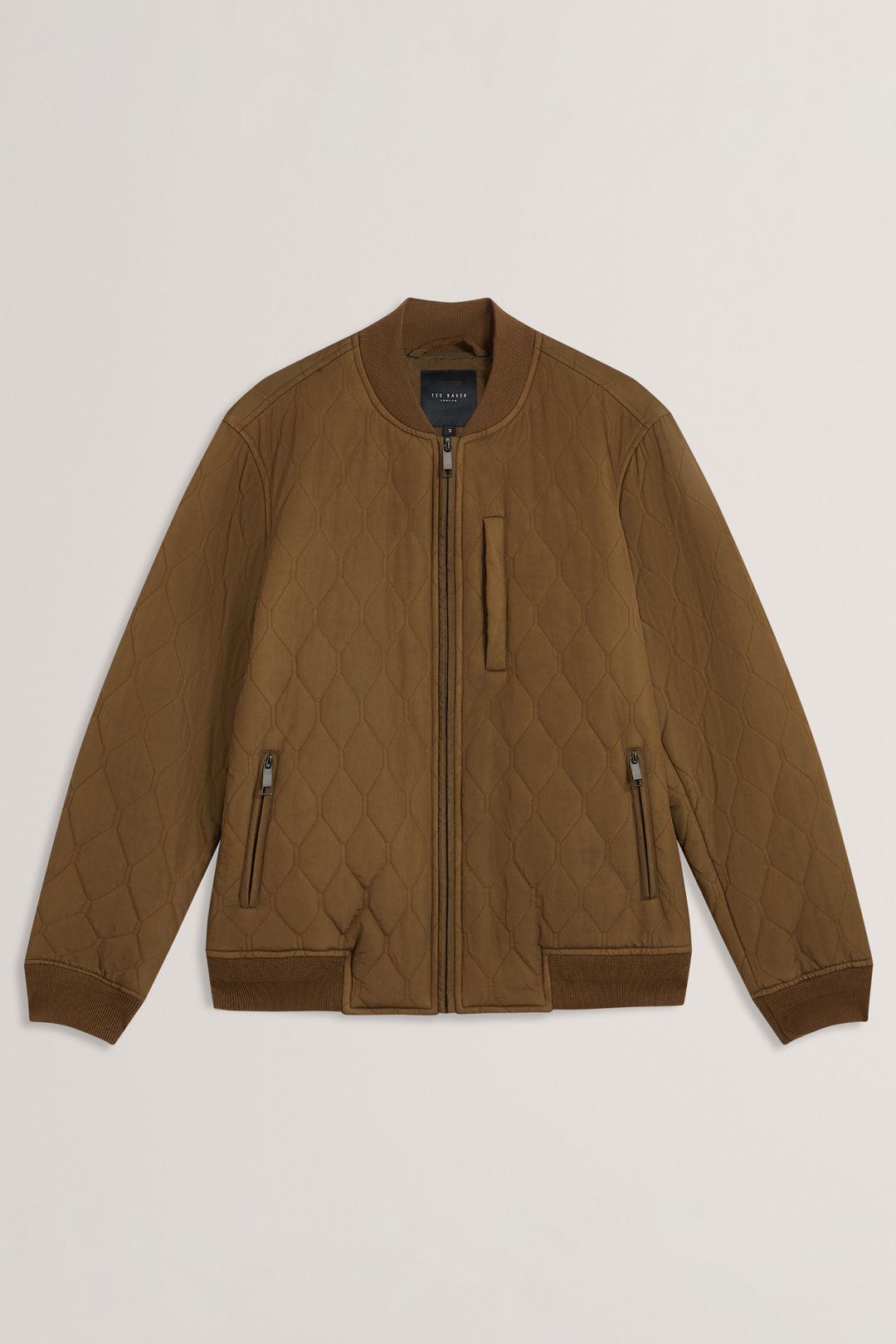 Ted Baker MAILINS Quilted Nylon Bomber Jacket Olive