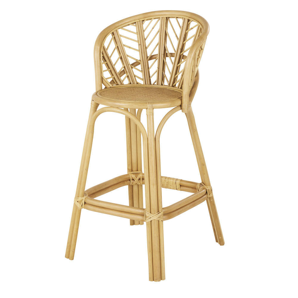 Meloa - Chaise de bar en rotin H76