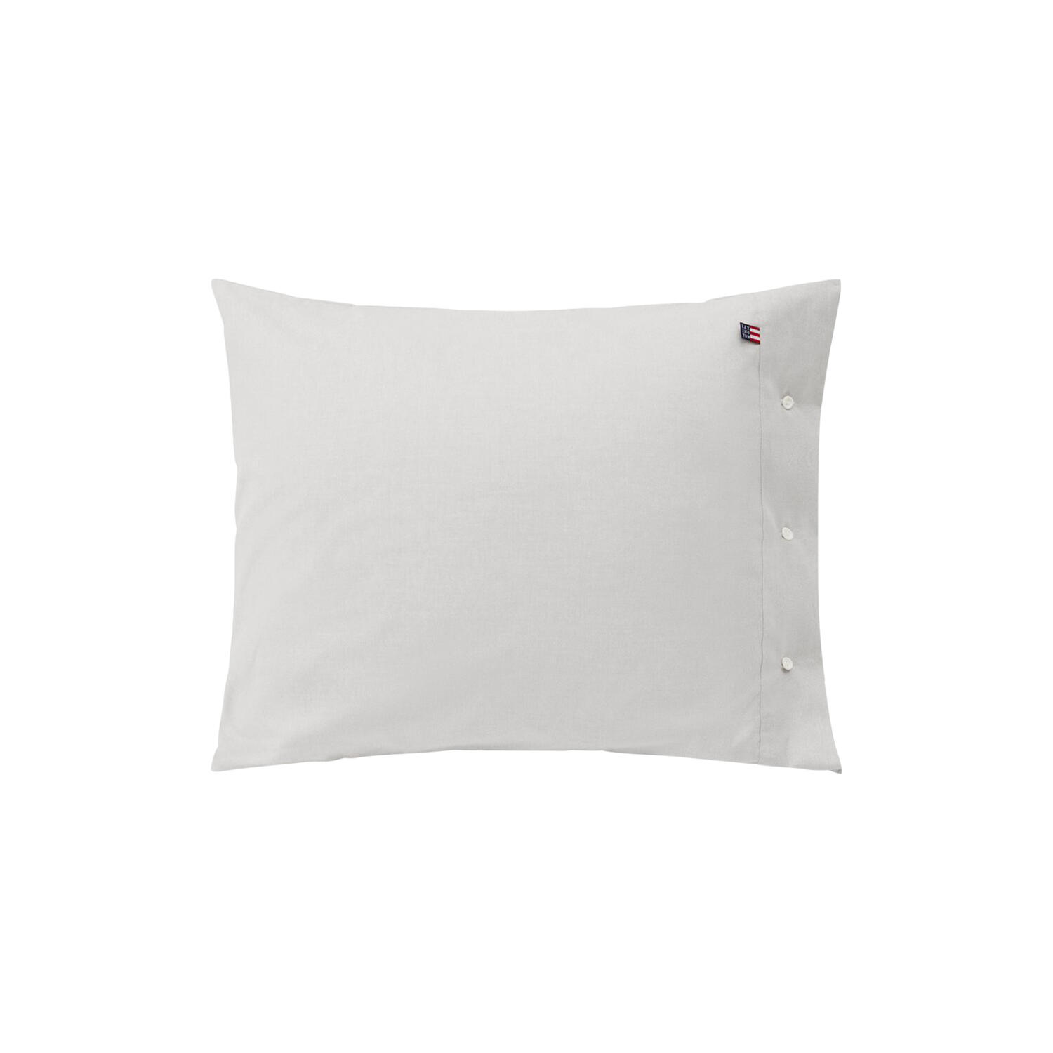 Icons Pin Point Gray Cotton Pillowcase, gray