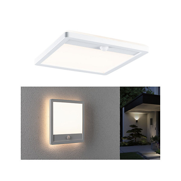 Panneau d'extérieur LED Lamina Backlight Détecteur de mouvement crépusculaire (IR) résistant à l'eau de mer IP44 carré 250x250mm 3