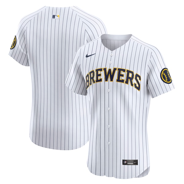 Milwaukee Brewers Nike Alternate Vapor Premier Elite Patch Jersey - White