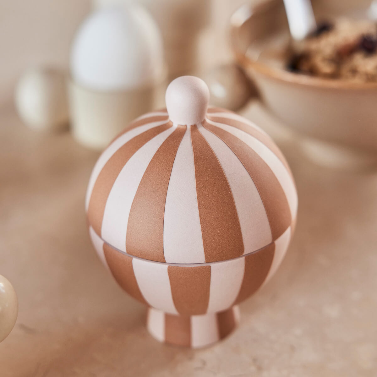 OYOY Living Toppu Voorraadpotje - Karamel / Roze